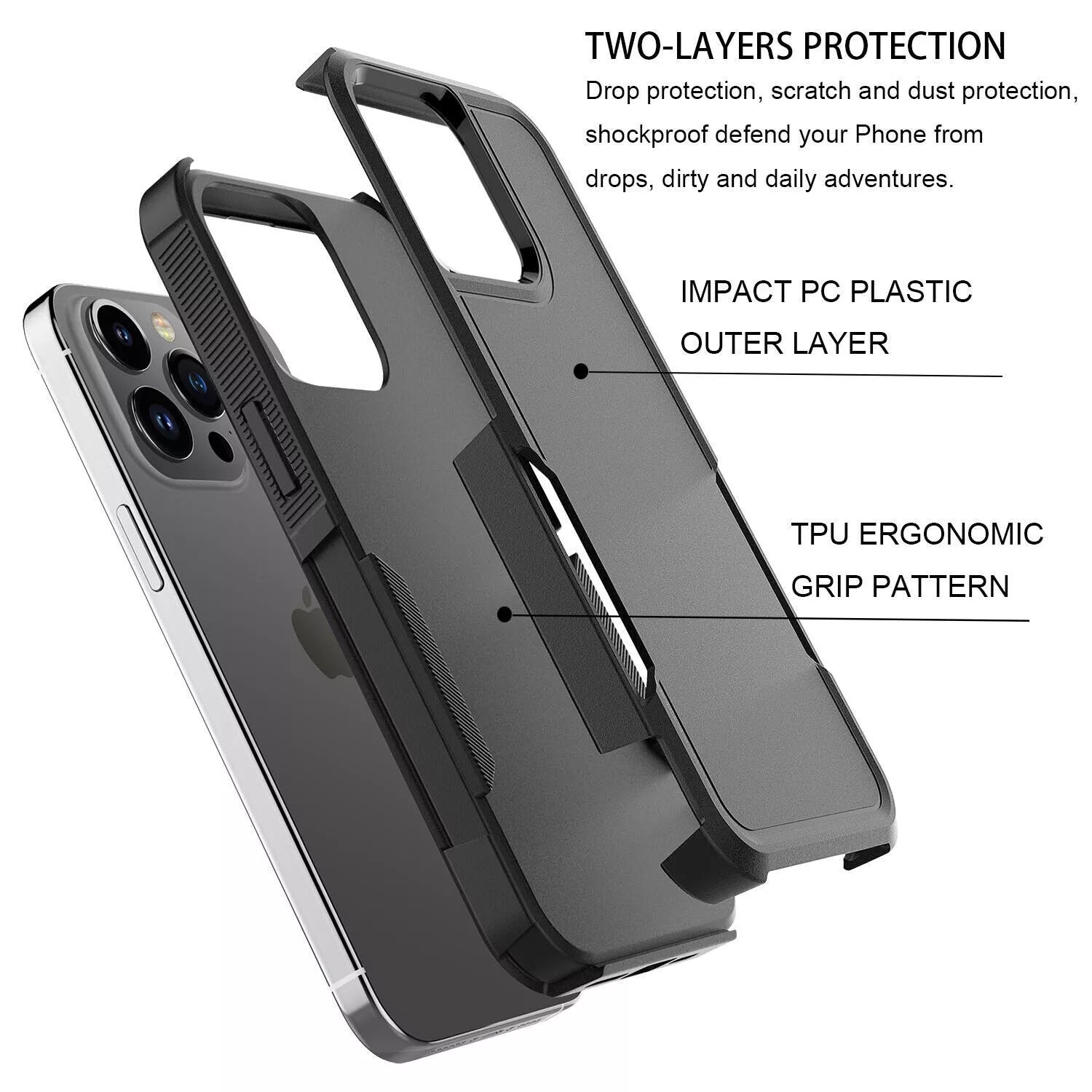 Coque hybride mince pour iPhone 16 Pro Max Coque hybride mince pour iPhone 16 Pro Max